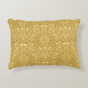 Coussins Décoratifs Modèle Floral Baroque Damas d'or