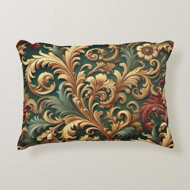 Coussins Décoratifs Modèle Floral Baroque Royal (Devant)