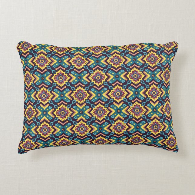 Coussins Décoratifs Modèle floral géométrique Aztec (Devant)