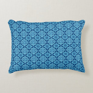 Coussins Décoratifs Modèle floral géométrique bleu élégant