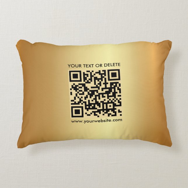 Coussins Décoratifs Modèle moderne élégant personnalisé QR Code Glam G (Devant)