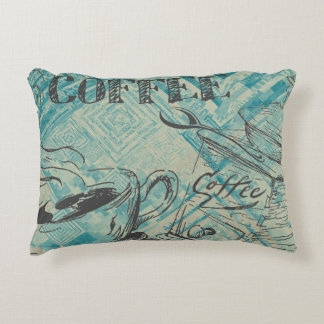 Coussins Décoratifs Modern Coffee Art Sketch Blue