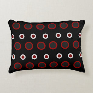 Coussins Décoratifs Moderne du milieu du XXe siècle rouge, noir et gri