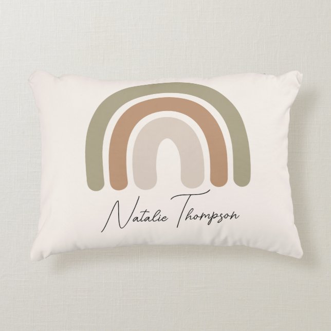 Coussins Décoratifs Moderne et élégant monogrammed arc-en-ciel rose pa (Devant)
