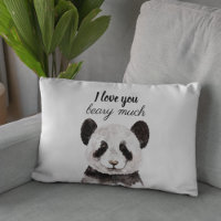 Moderne Je T'Aime Beary Beaucoup Panda Noir Et Bla