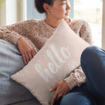 Coussins Décoratifs Moderne Minimal Pastel Rose Bonjour Et Vous Nom<br><div class="desc">Moderne Minimal Pastel Rose Bonjour Et Vous Nom</div>