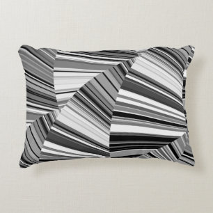 Coussins Décoratifs Moderne Motif noir blanc argenté