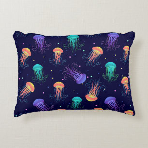 Coussins Décoratifs Monde de méduses sous-marines : motif lumineux.