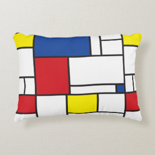 Coussins Décoratifs Mondrial Minimaliste Géométrique De Stijl Art Mode