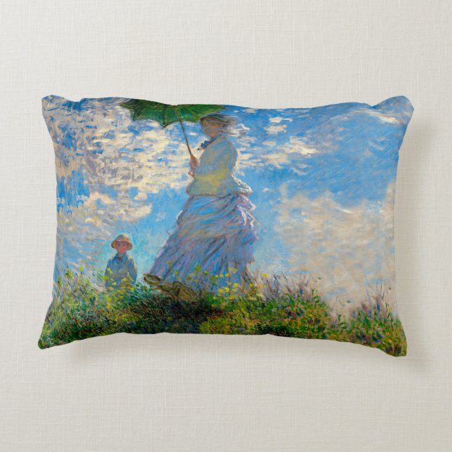 Coussins Décoratifs Monet Femme Parasol Impressionnisme (Dos)