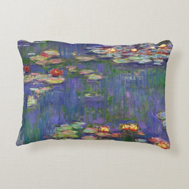 Coussins Décoratifs Monet Water Lilies Chef-d'oeuvre Peinture (Dos)