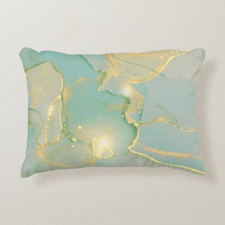 Coussins Décoratifs Monnaie Vert Marbre Or : Texté