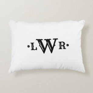 Coussins Décoratifs Monogramme à trois lettres personnalisé Élégant no