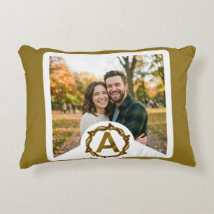 Coussins Décoratifs Monogramme d'Artisan Personnalisé A Cadre en Boi