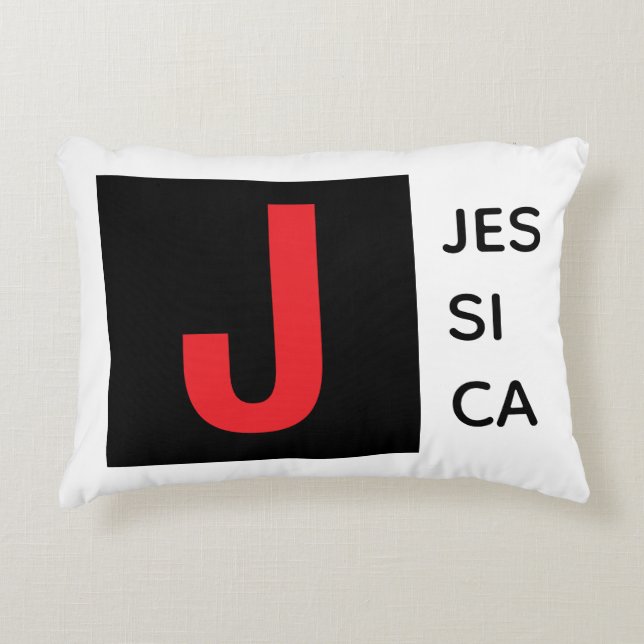 Coussins Décoratifs Monogramme de nom professionnel élégant moderne (Devant)