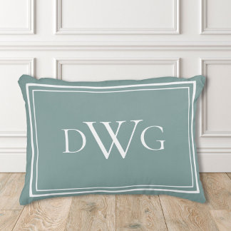 Coussins Décoratifs Monogramme Initial Personnalisé Classique