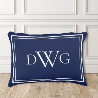 Coussins Décoratifs Monogramme Initial Personnalisé Classique
