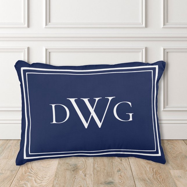 Coussins Décoratifs Monogramme Initial Personnalisé Classique (Créateur téléchargé)