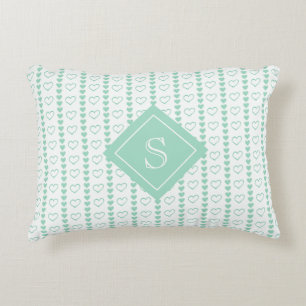 Coussins Décoratifs Monogramme Motif des rayures cardiaques du pays