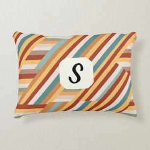 Coussins Décoratifs Monogramme personnalisé Moderne les années 70 géom