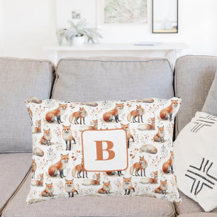 Coussins Décoratifs Monographie de la pépinière mignonne de renard rou