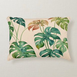 Coussins Décoratifs Monstera Houseplant Boho Aquarelle Art