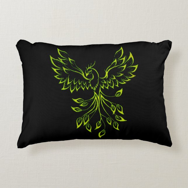 Coussins Décoratifs Montées de Phoenix Vert (Devant)