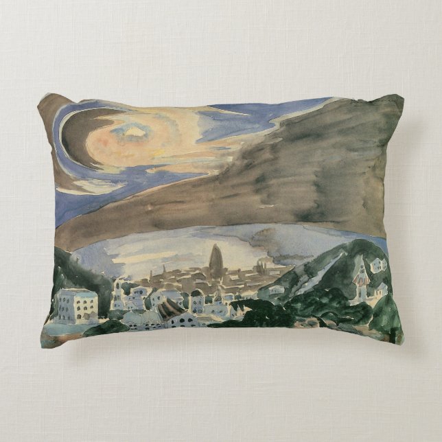 Coussins Décoratifs Moon Over Barcelona de Walter Gramatte (Devant)