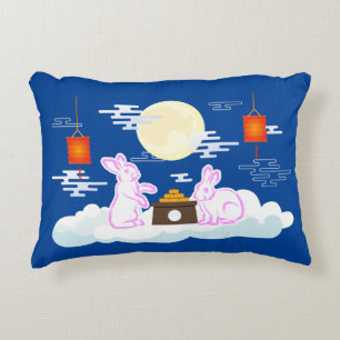 Coussins Décoratifs Moon Rabbit Mooncake Nuages Mooncake Festival à la