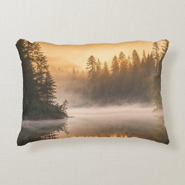 Coussins Décoratifs Morning Mist on River in the Pines (Devant)