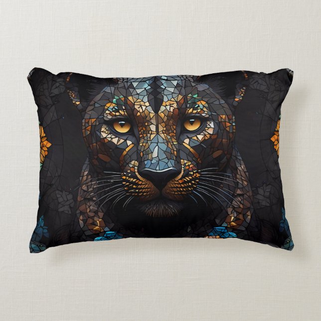 Coussins Décoratifs Mosaic Leopard Majesty (Devant)