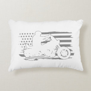 Coussins Décoratifs Motard vintage drapeau américain patriotique