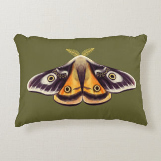 Coussins Décoratifs Moth Insect Art Goblincore Saturnia Witchy Green
