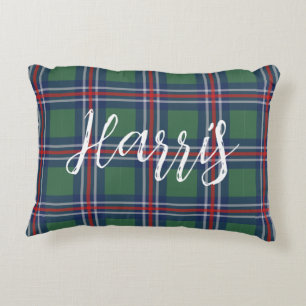 Coussins Décoratifs Motif à carreaux tartan personnalisé en coton
