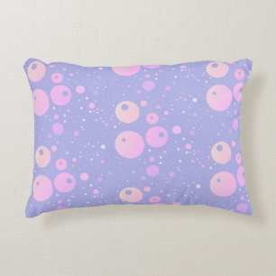 Coussins Décoratifs Motif à pois violet esthétique pastel 