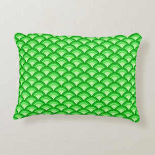 Coussins Décoratifs Motif à vagues Art déco - vert jade