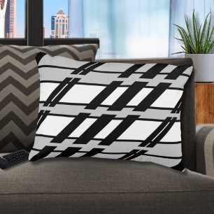 Coussins Décoratifs Motif Abstrait  de ligne Skyline Black