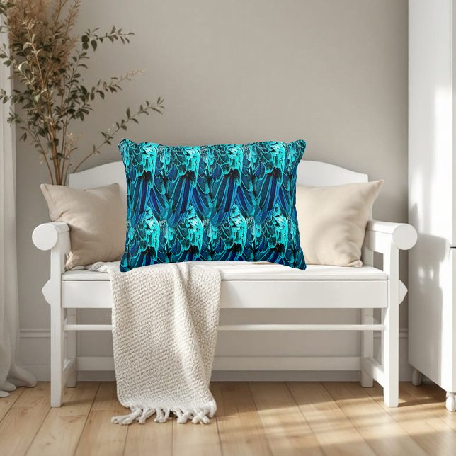 Coussins Décoratifs Motif abstrait moderne dans des tons émeraude et b (Créateur téléchargé)