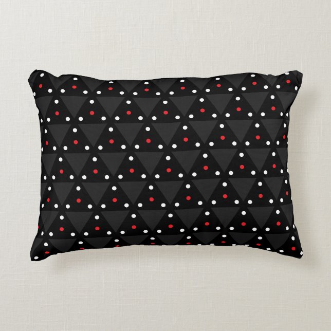 Coussins Décoratifs Motif abstrait moderne de triangle OVNI noir (Devant)