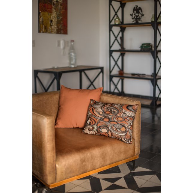 Coussins Décoratifs Motif Abstrait moderne Peach Orange (Créateur téléchargé)