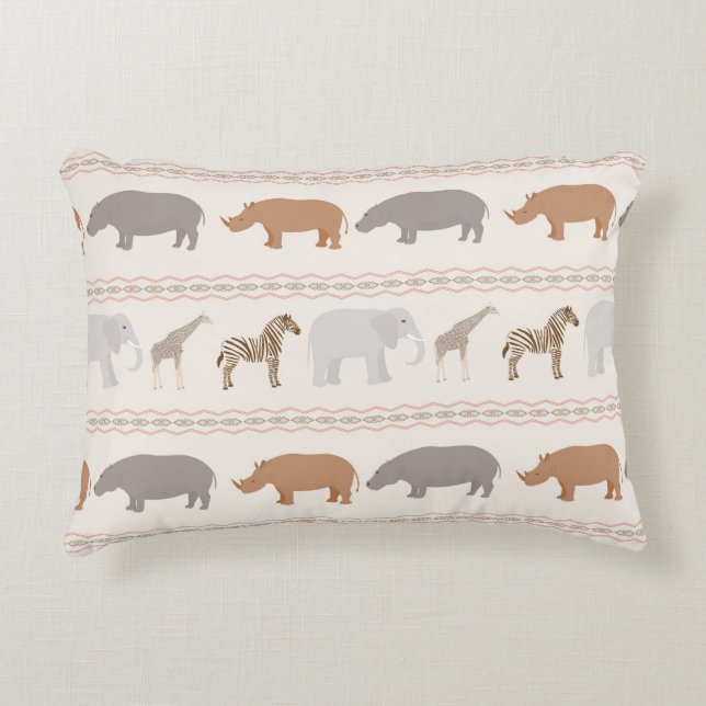 Coussins Décoratifs Motif africain 1 d'animaux (Devant)