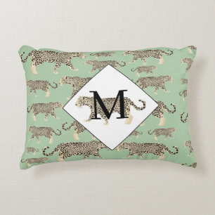 Coussins Décoratifs Motif animal Jaguar Monogramme initial