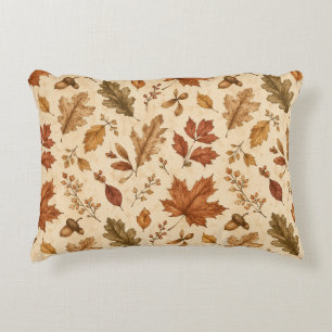 Coussins Décoratifs Motif aquarelle de feuilles d'automne