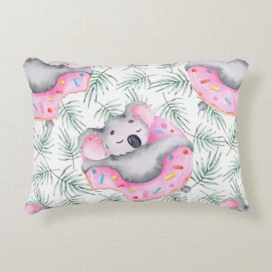 Coussins Décoratifs Motif aquarelle peint à la main avec koala tropica