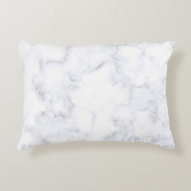 Coussins Décoratifs Motif blanc texture marbre (Devant)