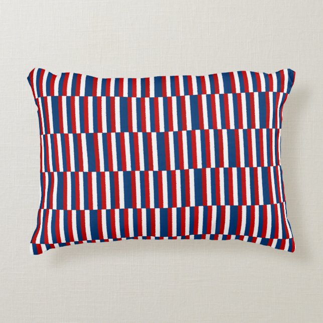 Coussins Décoratifs Motif bleu blanc rouge (Devant)