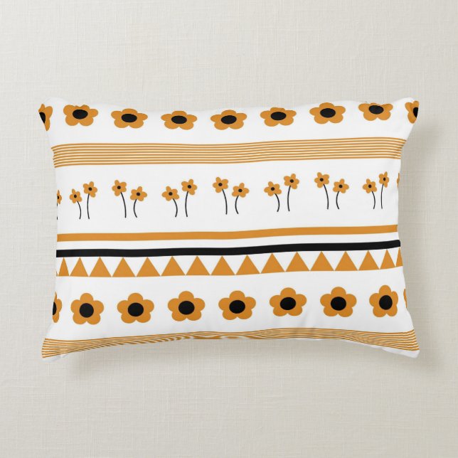 Coussins Décoratifs Motif Boho triangle de bordure (Devant)