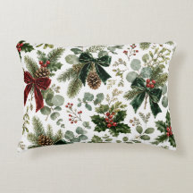 Motif botanique de Noël élégant
