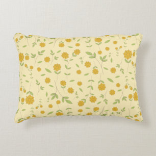 Coussins Décoratifs Motif botanique de tournesol jaune sans couture