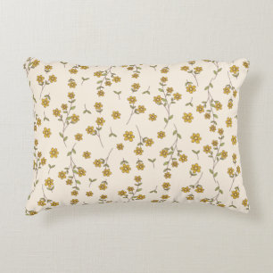 Coussins Décoratifs Motif botanique floral de marguerite jaune sur fon